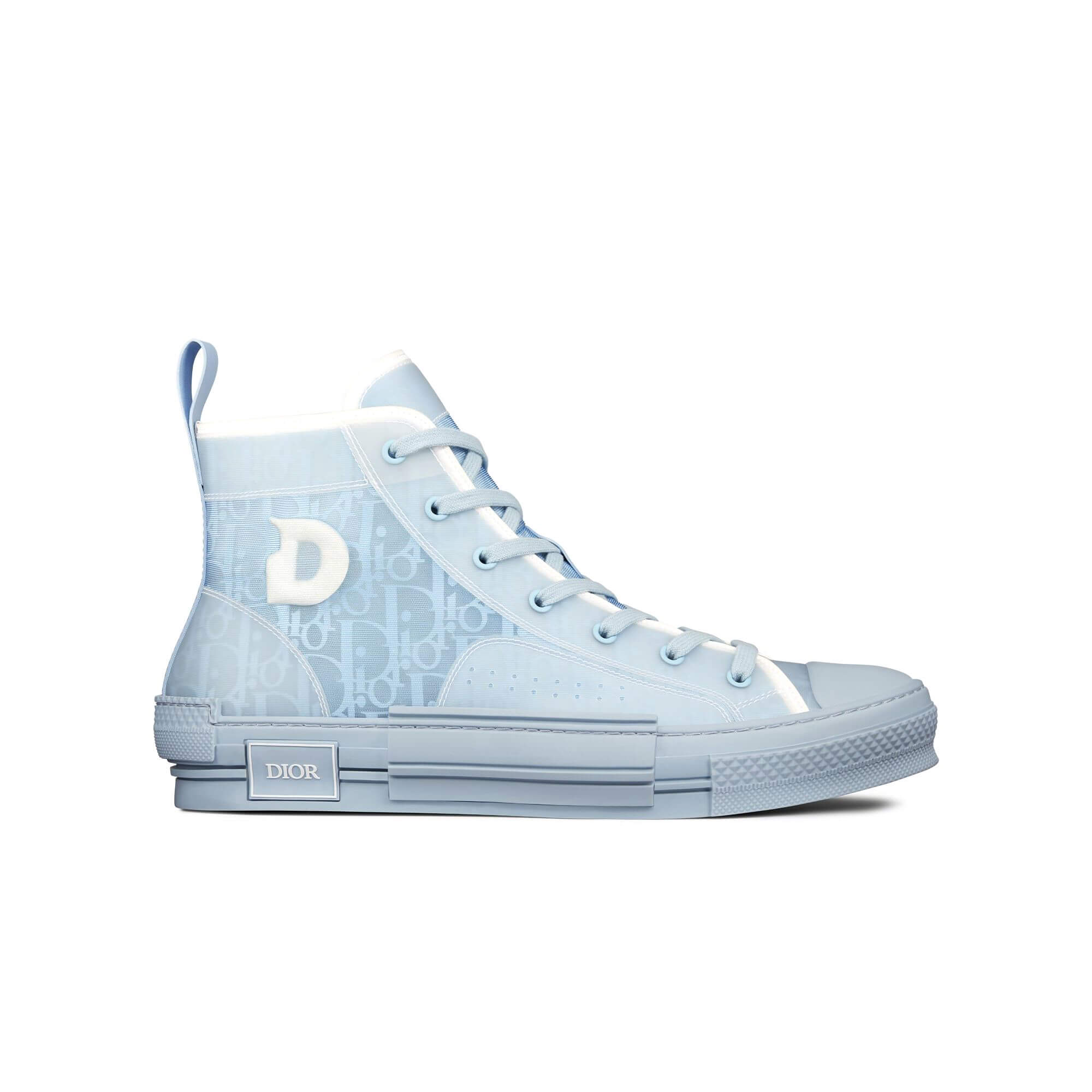 Giày Nữ Dior B23 High Top Sneaker Blue Raised 3SH129ZOOH565  LUXITY