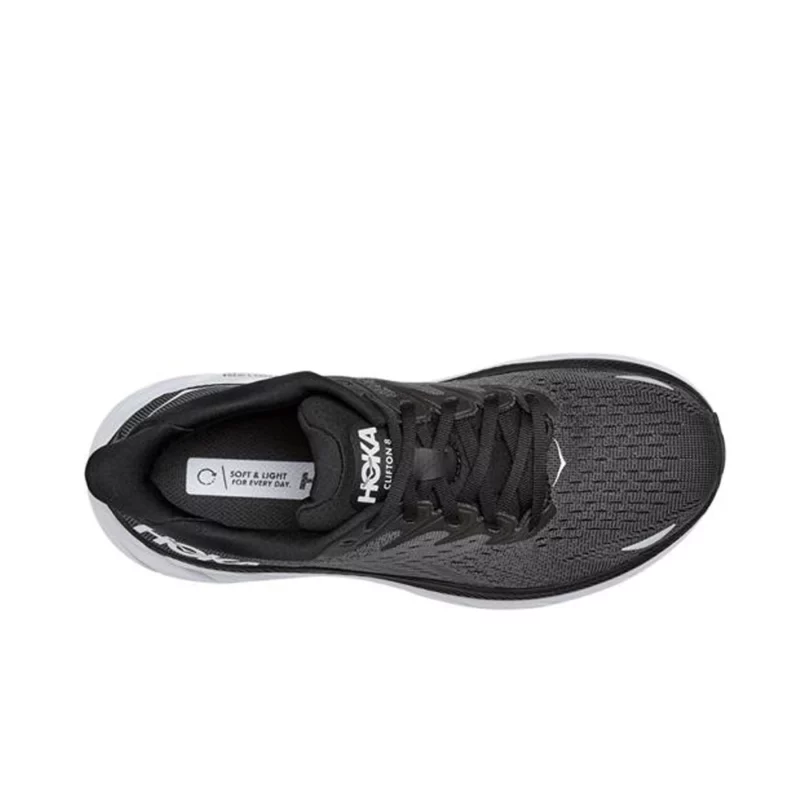 Hoka One Clifton 8 Women's Wide D Black and White