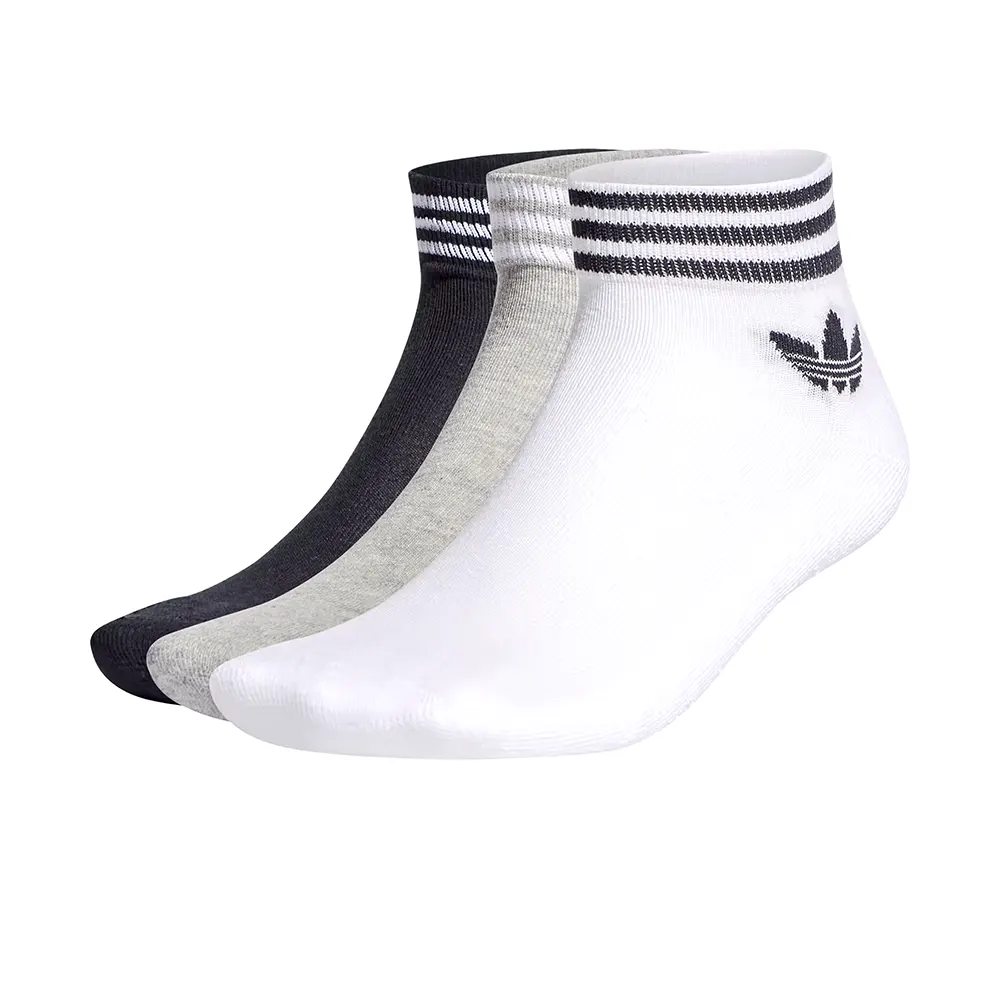 Socks Adidas Island Club Trefoil Ankle 3 Pairs Black-White-Grey