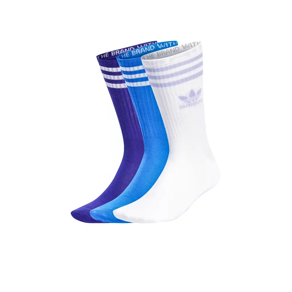 Socks Adidas Mid Cut Crew 3 Pairs Purple White