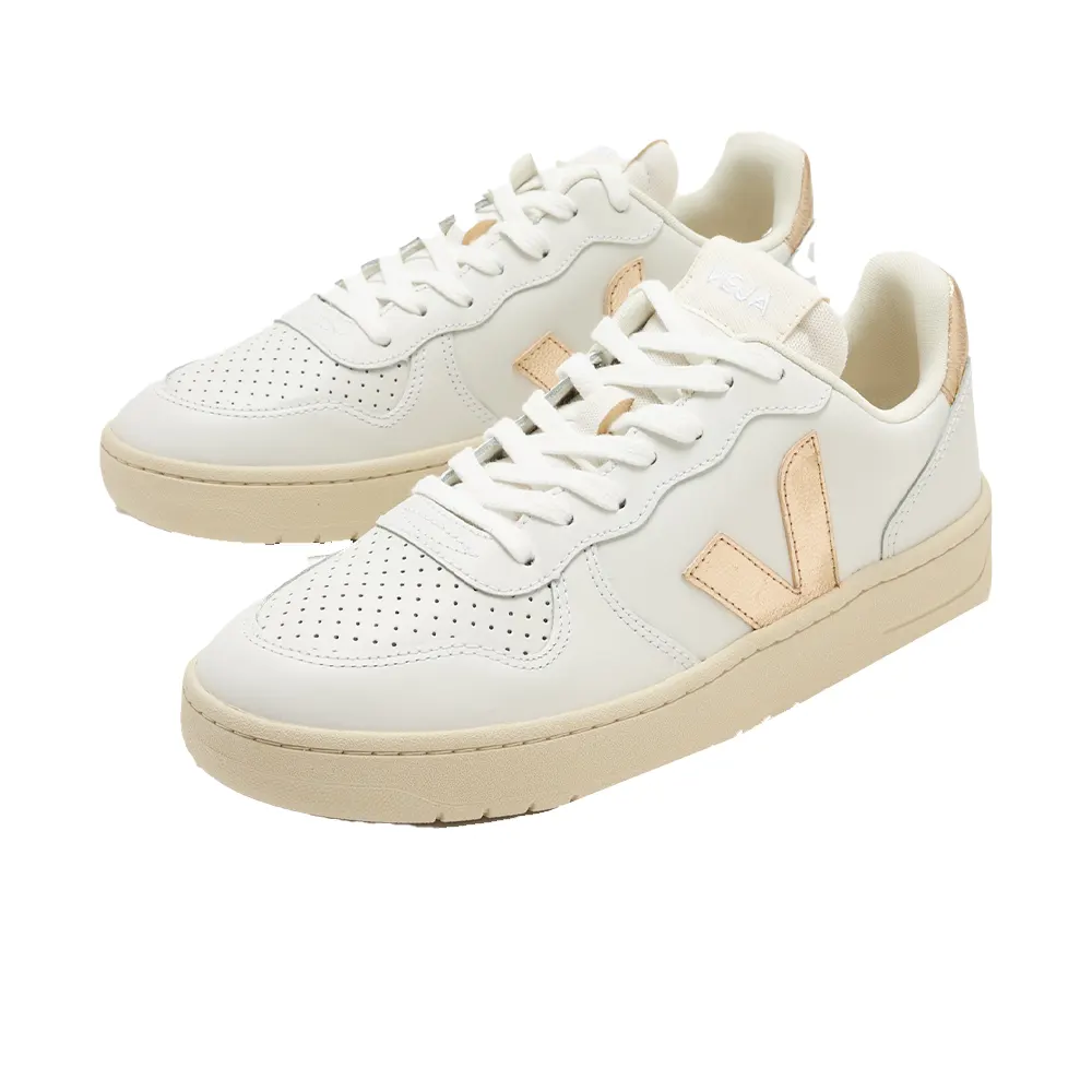Veja V-10 جلد أبيض بلاتين