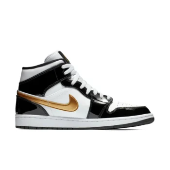 Air Jordan 1 Mid Patent SE 'Black Gold'