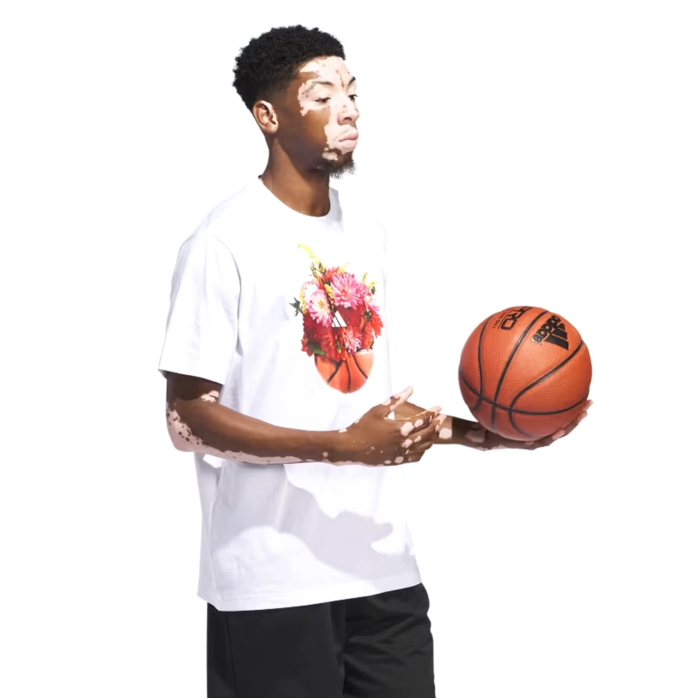 Adidas Floral Hoops Graphic Tee M