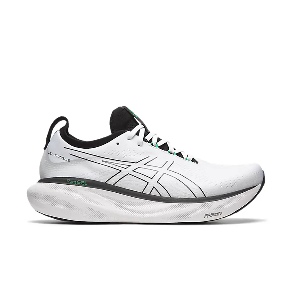 Asics Gel Nimbus 25 'White Black Green' 1 Asics Gel Nimbus 25 ‘White Black Green’