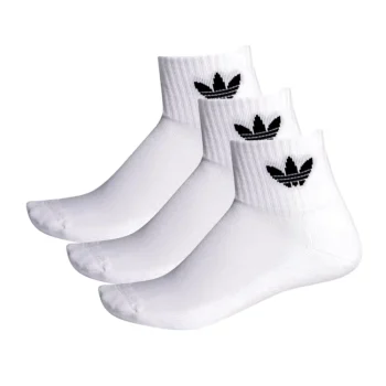 Socks Adidas Mid-Cut Ankle - 3 Pairs White
