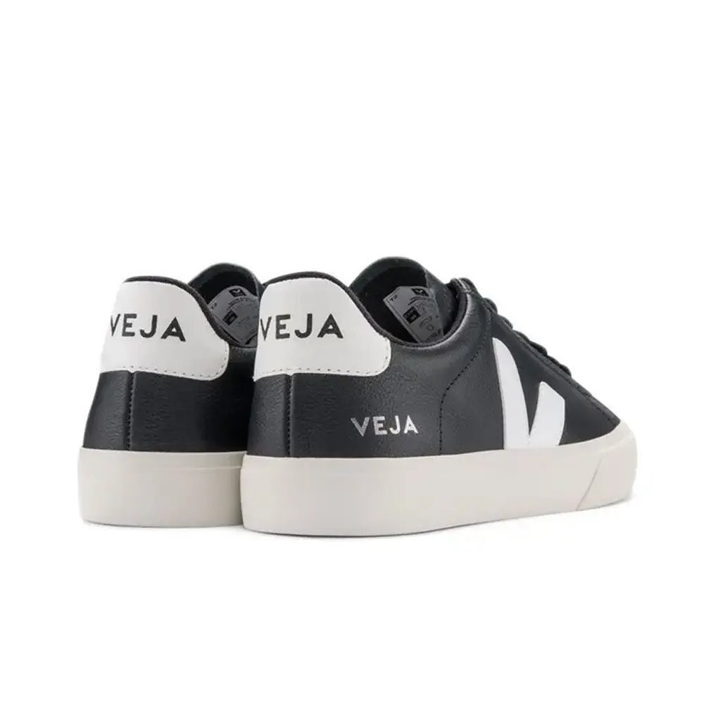 Veja Campo Leather Black White M