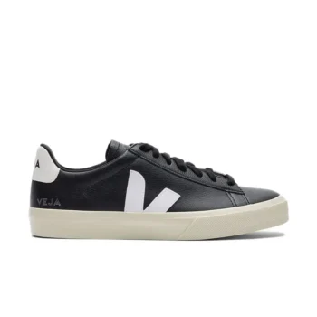 Veja Campo Leather Black White M